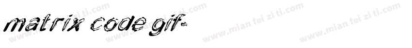 matrix code gif字体转换
